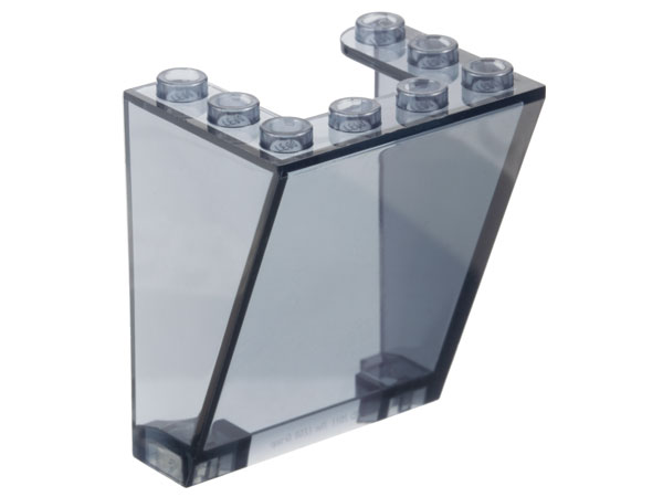 Windscreen 3 x 4 x 4 Inverted, Rounded Top Inside Edges, Cut-Out Bottom Inside Edges in Trans-Black