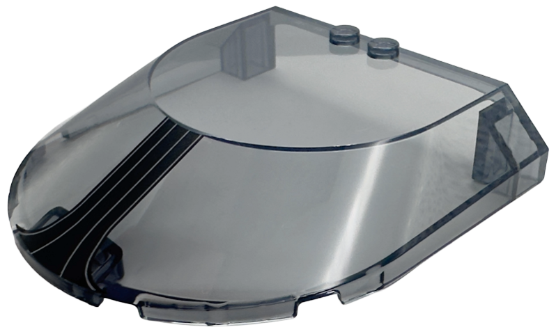 Windscreen 8 x 8 x 1 1/3 with Black Canopy print in Trans-Black