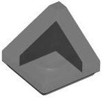 Brick Sloped 30° 1 x 1 x 2/3 Double Corner in Trans-Black