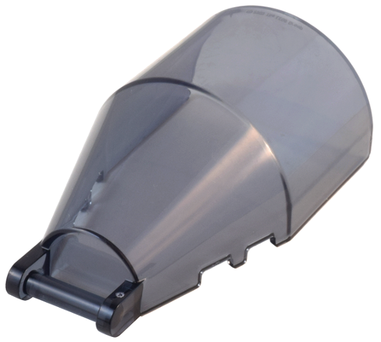 Windscreen 7 x 4 x 2 Round with Handle in Trans-Black