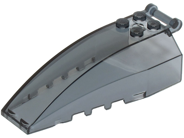 Windscreen 8 x 4 x 2 with 4 Studs and Handle in Trans-Black