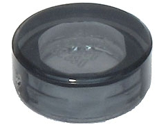 Tile Round 1 x 1 in Trans-Black
