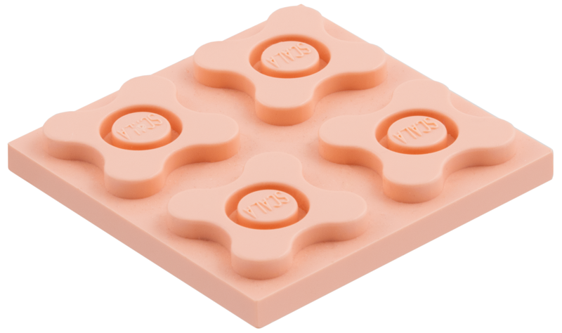 Scala, Plate 4 x 4 in Light Salmon