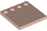 Plate Special 4 x 4, Studs on One Edge Plain] in Light Salmon