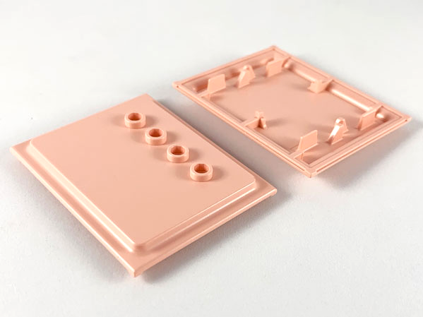 Scala, Building, Wall Panel 5 x 6 with Four Studs in Light Salmon