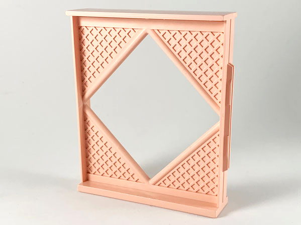 Scala, Building, Wall, Diamond Shaped Window 8 x 2 x 8 in Light Salmon
