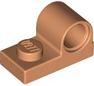 Plate Special 1 x 2 with Pin Hole on Top in Nougat