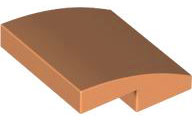 Brick Curved 2 x 2 x 2/3 in Nougat