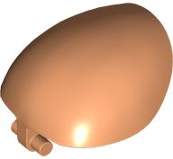 Large Figure Shoulder Cover, Armor, Round, Smooth with Bar in Nougat