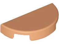 Tile Round 1 x 2 Half Circle in Nougat