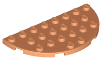 Plate Round Half 4 x 8 in Nougat