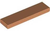Tile 1 x 4 with Groove in Nougat