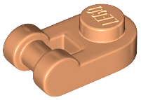 Plate Special 1 x 1 Rounded with Handle in Nougat