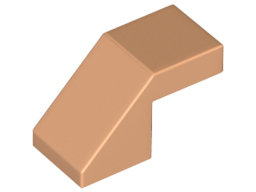Brick Sloped 45° 2 x 1 with 2/3 Inverted Cutout and no stud in Nougat