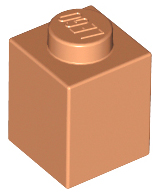 Brick 1 x 1 in Nougat
