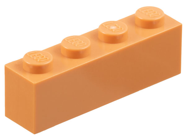 Brick 1 x 4 in Nougat
