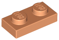Plate 1 x 2 in Nougat