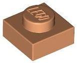 Plate 1 x 1 in Nougat