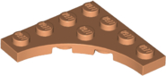 Plate Special 4 x 4 with 3 x 3 Quarter Round Cutout in Nougat