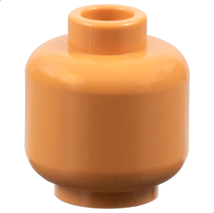 Minifig Head [Plain] [Hollow Stud] in Nougat