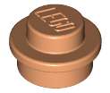 Plate Round 1 x 1 with Solid Stud in Nougat