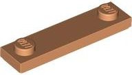 Plate Special 1 x 4 with 2 Studs with Groove [New Underside] in Nougat