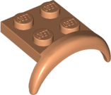 Wheel Arch, Mudguard 2 x 3 x 1 1/3 with 2 x 2 Plate in Nougat