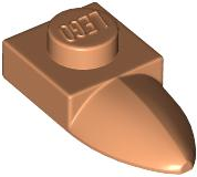 Plate Special 1 x 1 with Tooth in Nougat