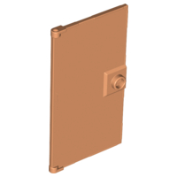 Door 1 x 4 x 6 Smooth with Chamfered Handle Plinth in Nougat