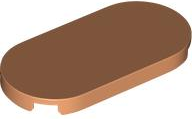 Tile Round 2 x 4 in Nougat