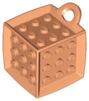 Die - 6 Sided with 3 x 3 Centre Studs, and Ring (DOTS) in Nougat