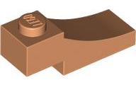 Brick Curved, 3 x 1 with 1/3 Inverted Cutout in Nougat