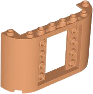 Panel 2 x 8 x 4 with Curved Sides in Nougat