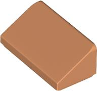 Brick Sloped 30° 1 x 2 x 2/3 in Nougat