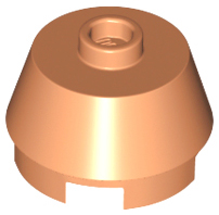 Brick Round 2 x 2 Truncated Cone in Nougat