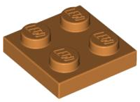 Plate 2 x 2 in Earth Orange