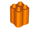 Duplo Brick 2 x 2 x 2 with Indented Sides (Tree Trunk) in Earth Orange