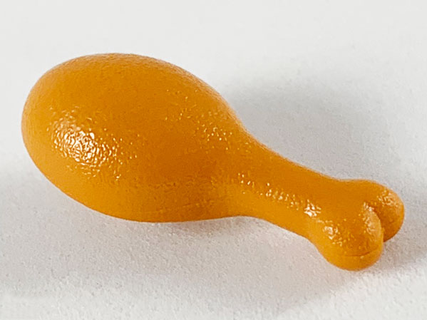 Food Turkey Drumstick [Short] - 20mm Round Opening in Earth Orange