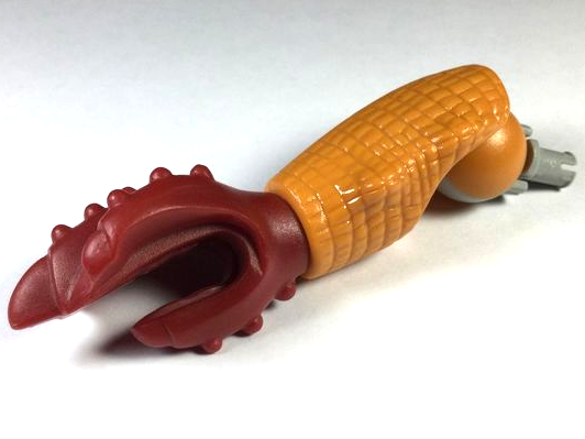 Large Figure Limb, Arm, Lower Section with Dark Red Hand (Aquart) in Earth Orange