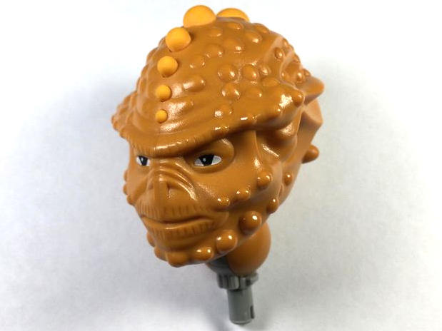 Large Figure Head, with Pin, Aquart in Earth Orange