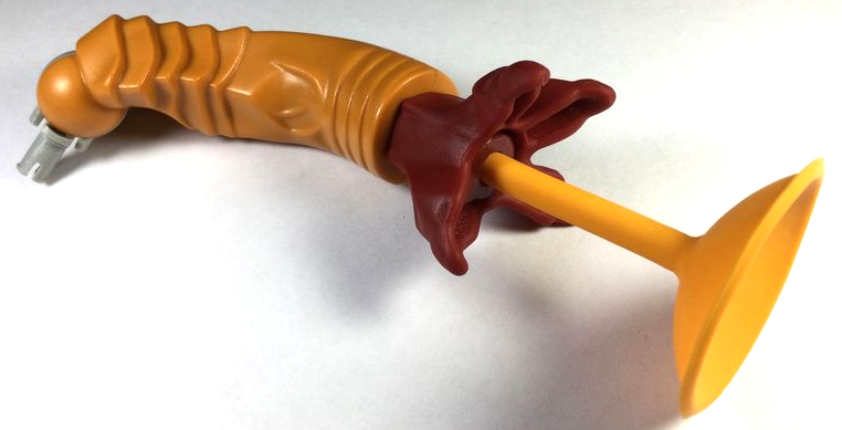 Large Figure Limb, Arm, Lower Section with Suction Cup (Aquart) in Earth Orange