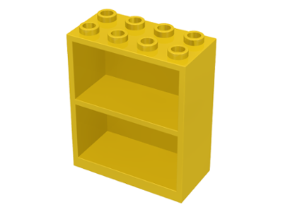Homemaker Bookcase/Cupboard 2 x 4 x 4 in Yellow
