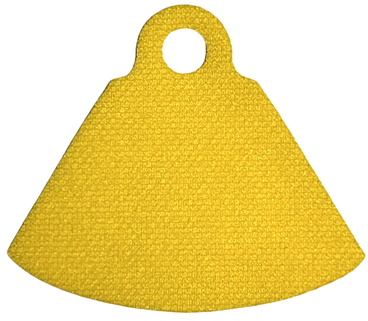 Neckwear Cape with One Top Hole, Cutout at Top in Yellow