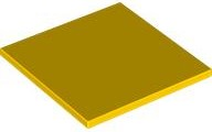 Tile 6 x 6 with Bottom Tubes in Yellow