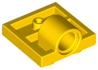 Plate Special 2 x 2 with 1 Pin Hole [Complete Underside Rib] in Yellow