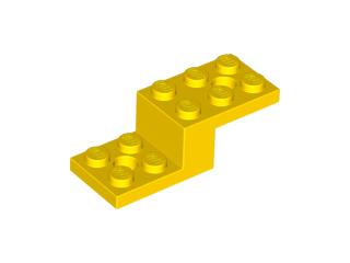 Bracket 5 x 2 x 1 1/3 with Holes, Pin Bottom in Yellow