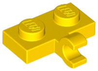 Plate Special 1 x 2 with Clip Horizontal on Side in Yellow