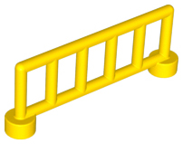 Duplo Fence Railing 1 x 6, with 6 Posts in Yellow