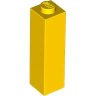 Brick 1 x 1 x 3 in Yellow
