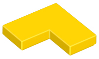 Tile 2 x 2 Corner in Yellow